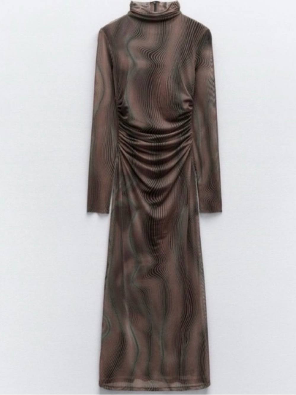 Mesh Long Sleeve Sheer Bodycon Dress